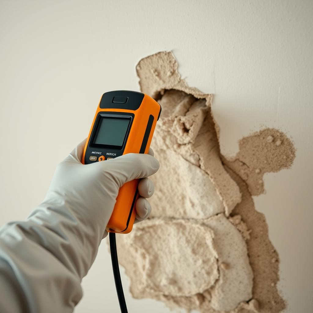Mold inspection being performed in Roswell home Mold inspection being performed in Roswell home